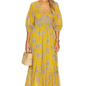 Free People Golden Hour Maxi Dress in Eqyptian Palm